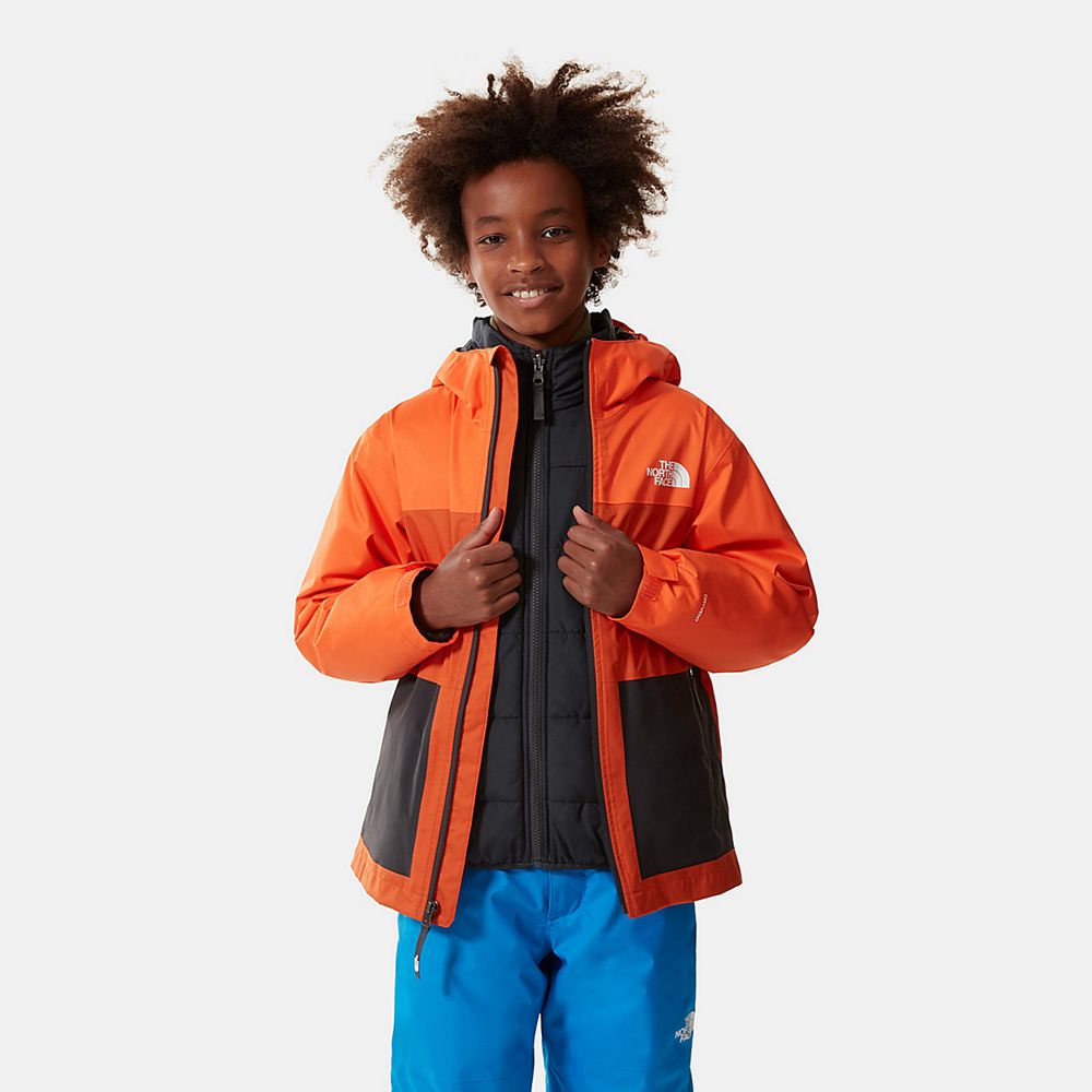 The North Face Jackets Boys Australia - The North Face Freedom Triclimate Red Orange Skiing And Snow